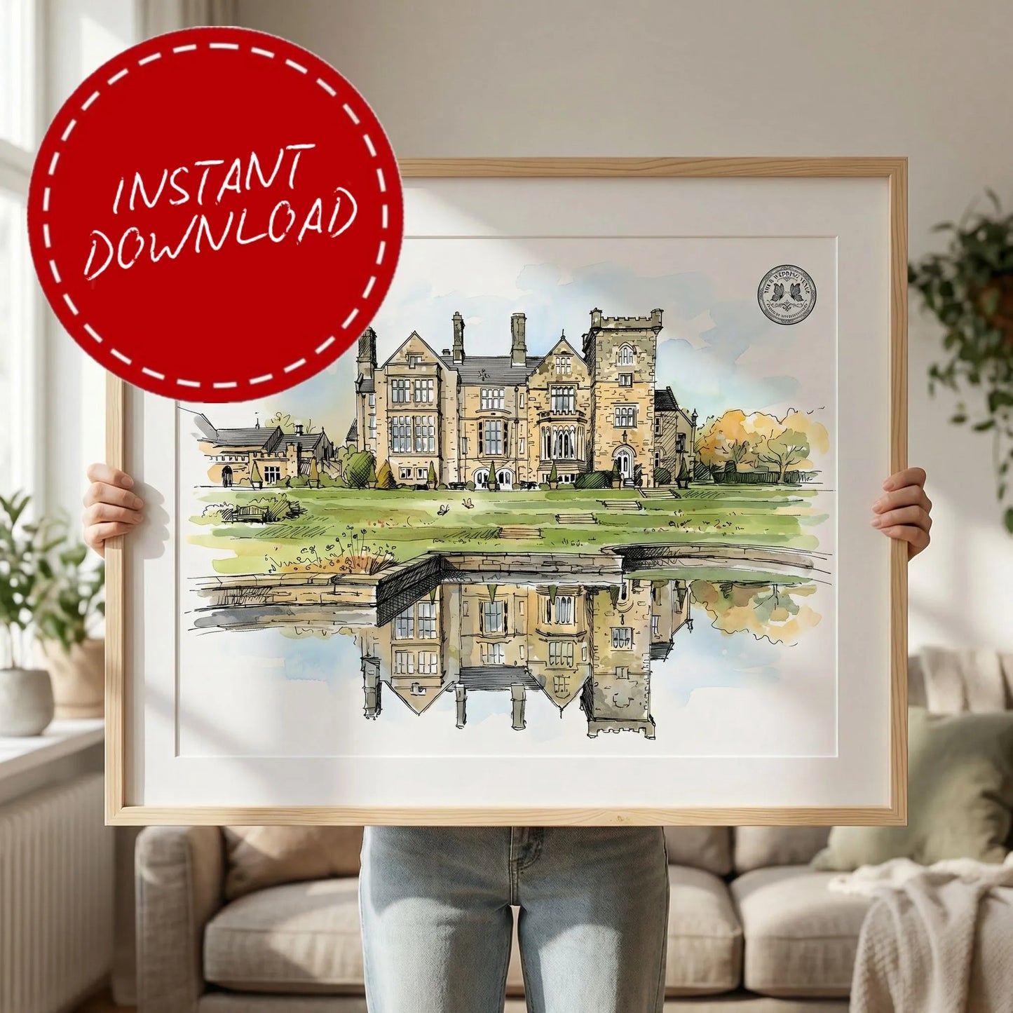 Breadsall Priory – Wedding Venue Illustration (Derbyshire)