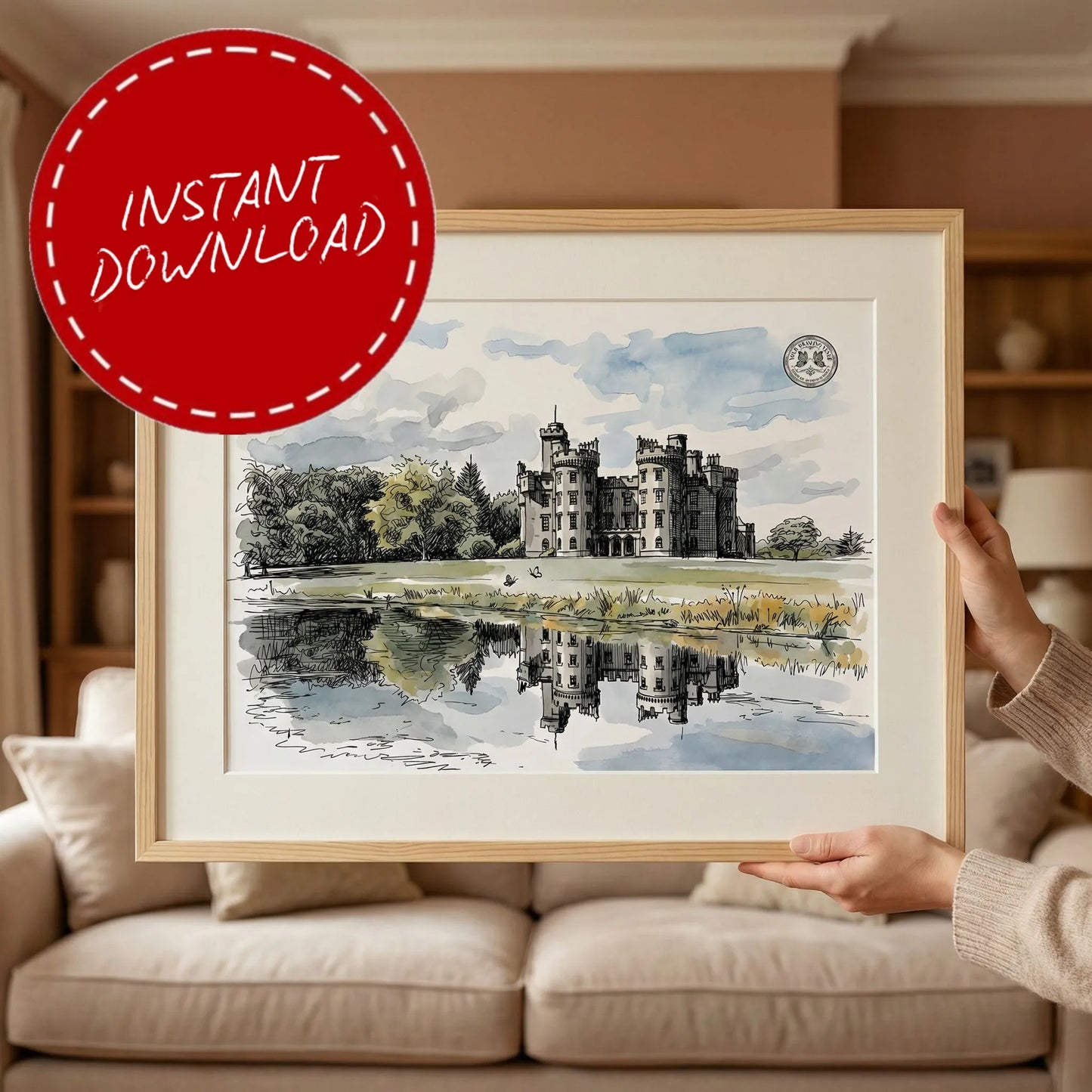 Cluny Castle – Wedding Venue Illustration (Aberdeenshire) (1)