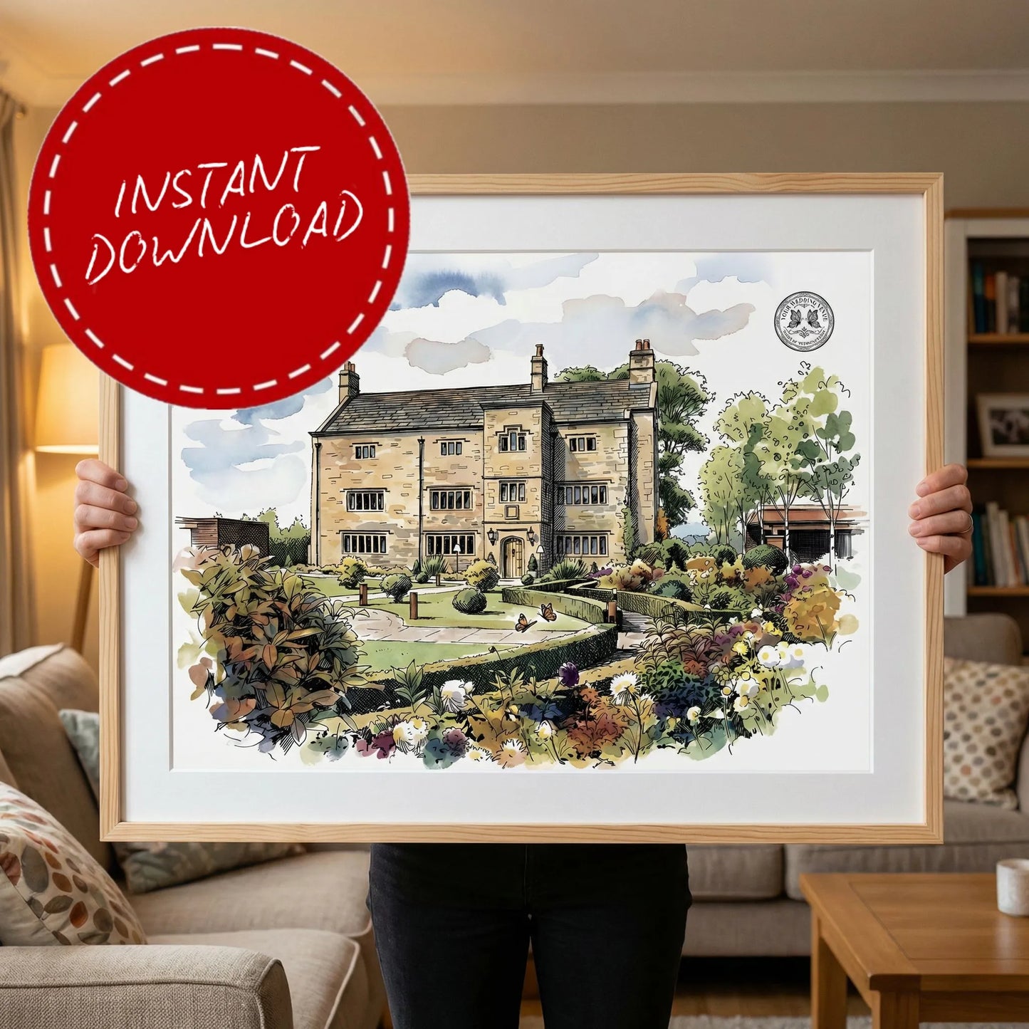 Stanley House Hotel & Spa – Wedding Venue Illustration (Mellor)