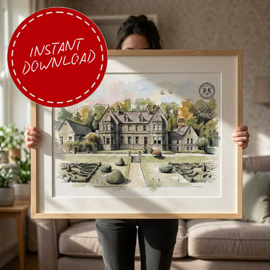 Magheramorne Estate Wedding Venue Illustration — Northern Ireland