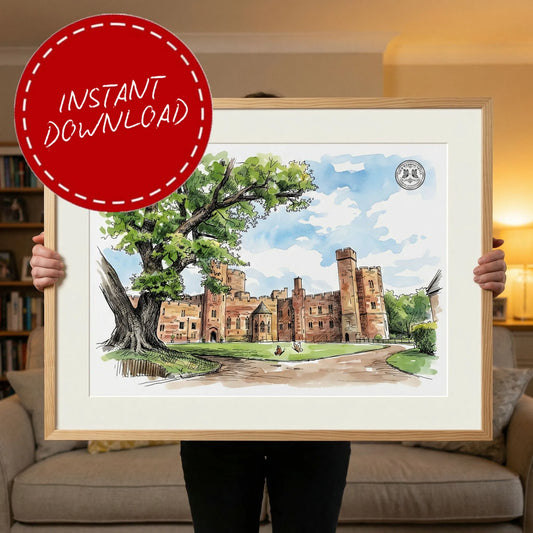 Peckforton Castle Wedding Venue Illustration Cheshire