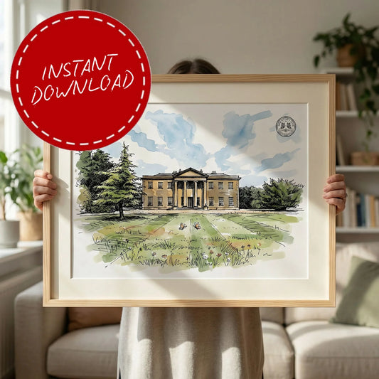 Rise Hall Wedding Venue Illustration East Riding of Yorkshire
