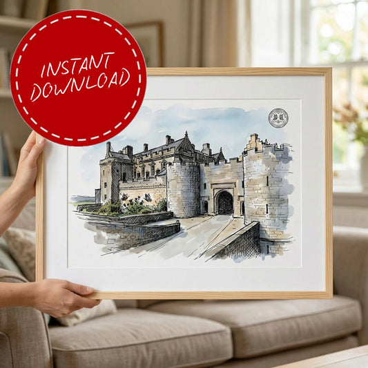 Stirling Castle Wedding Venue Illustration Scotland