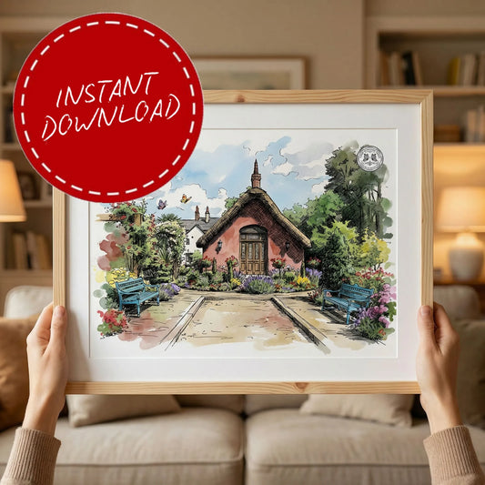 Watercolour Venue Portrait — Instant Download | My Wedding Venue