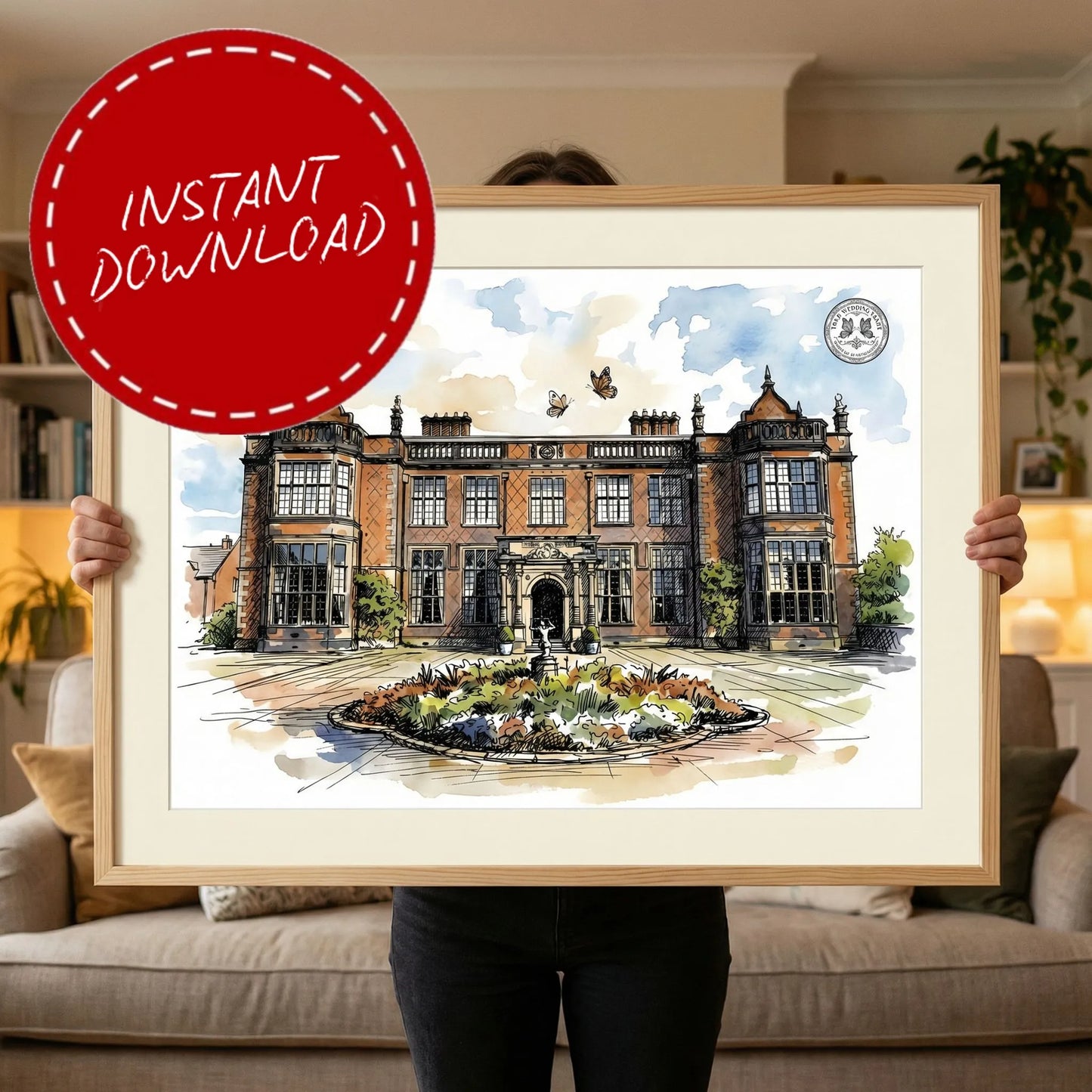 Arley Hall & Gardens – Wedding Venue Illustration (Northwich)
