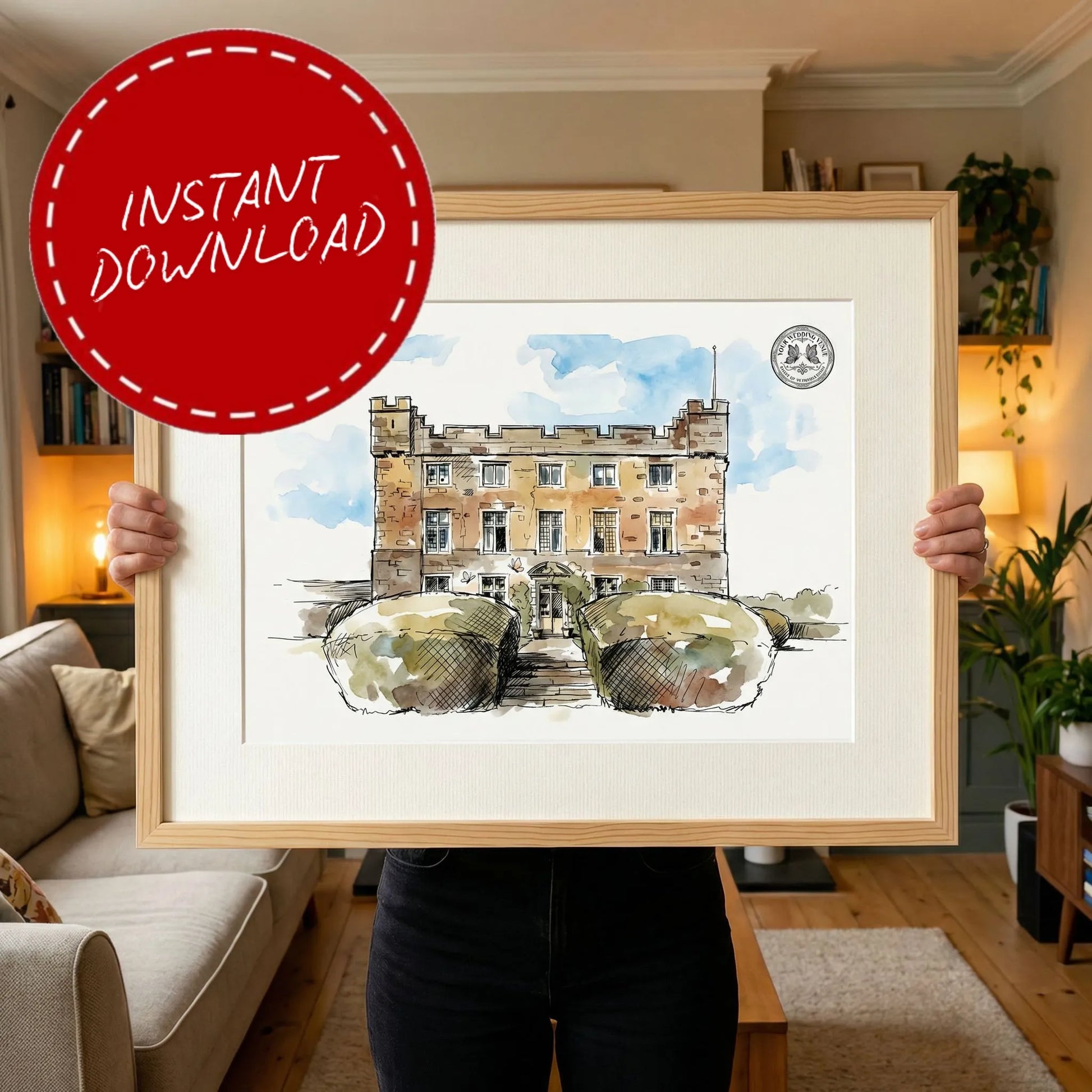 Askham Hall – Wedding Venue Illustration (Lake District)