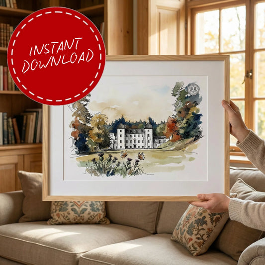 Barony Castle Hotel – Wedding Venue Illustration (Eddleston)