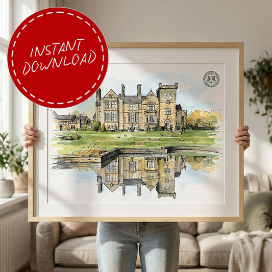 Breadsall Priory – Wedding Venue Illustration (Derbyshire)