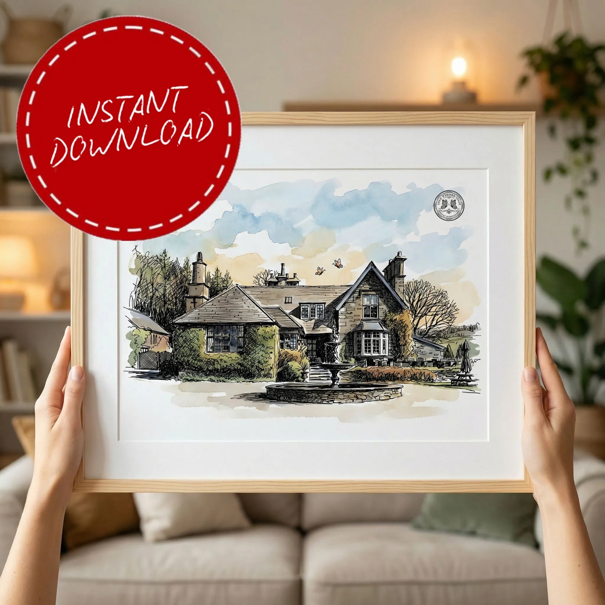 Broadoaks Country House – Wedding Venue Illustration (Windermere)