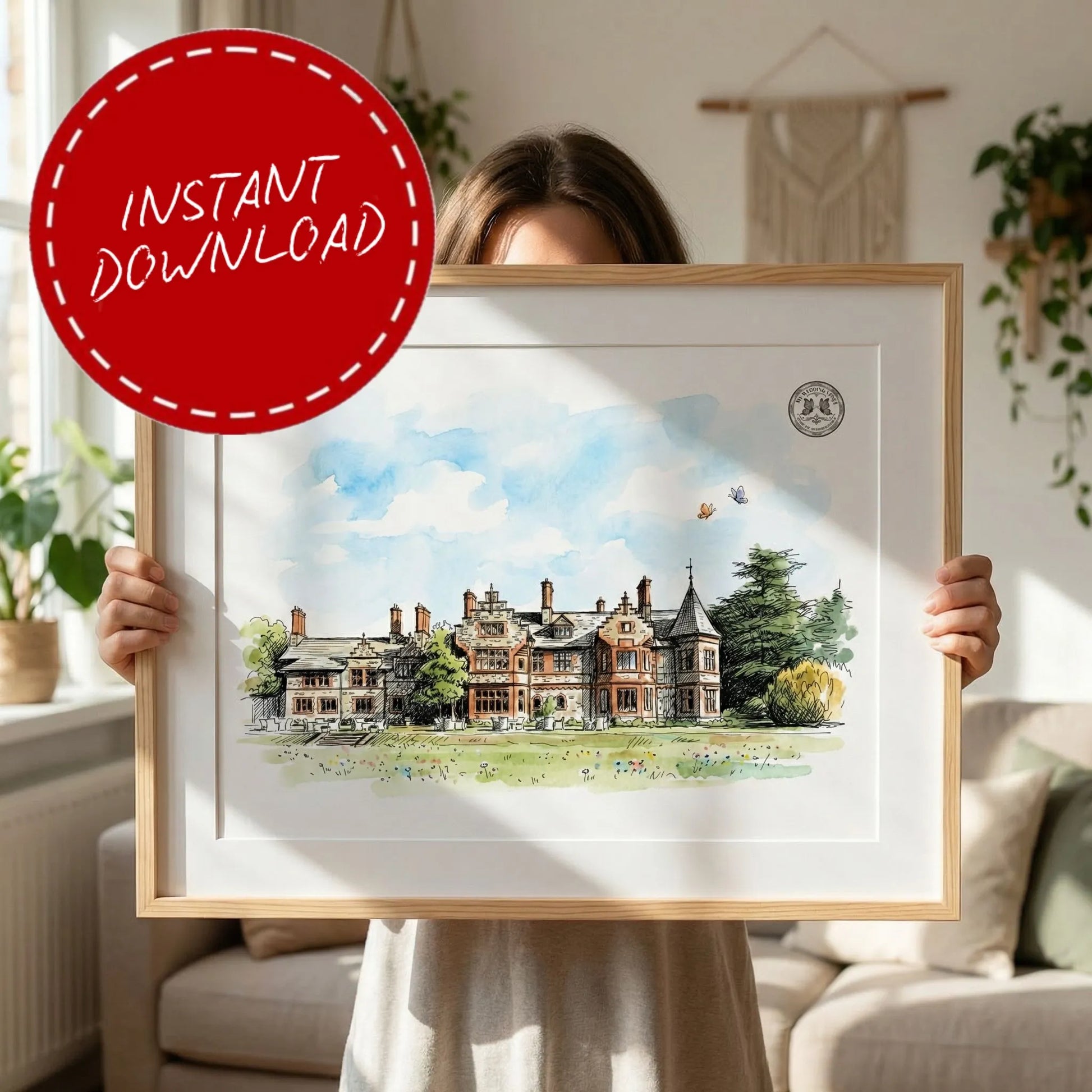 Caer Rhun Hall Wedding Venue Illustration