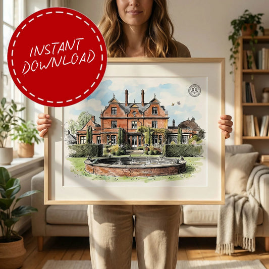 Chippenham Park – Wedding Venue Illustration