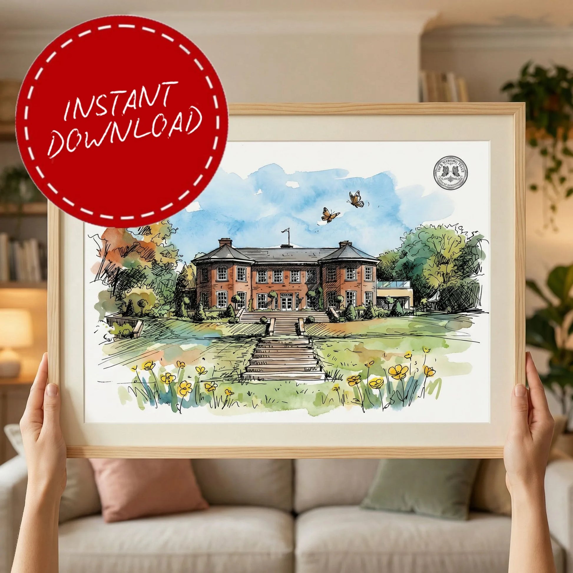 Delamere Manor – Wedding Venue Illustration (Cuddington)