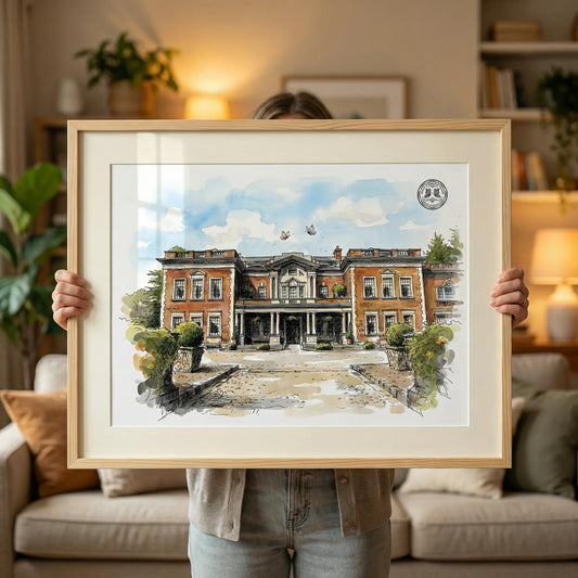 Eaves Hall – Wedding Venue Illustration (Clitheroe)