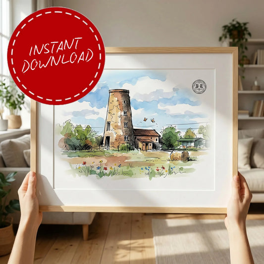 Fishlake Mill – Wedding Venue Illustration (Doncaster)