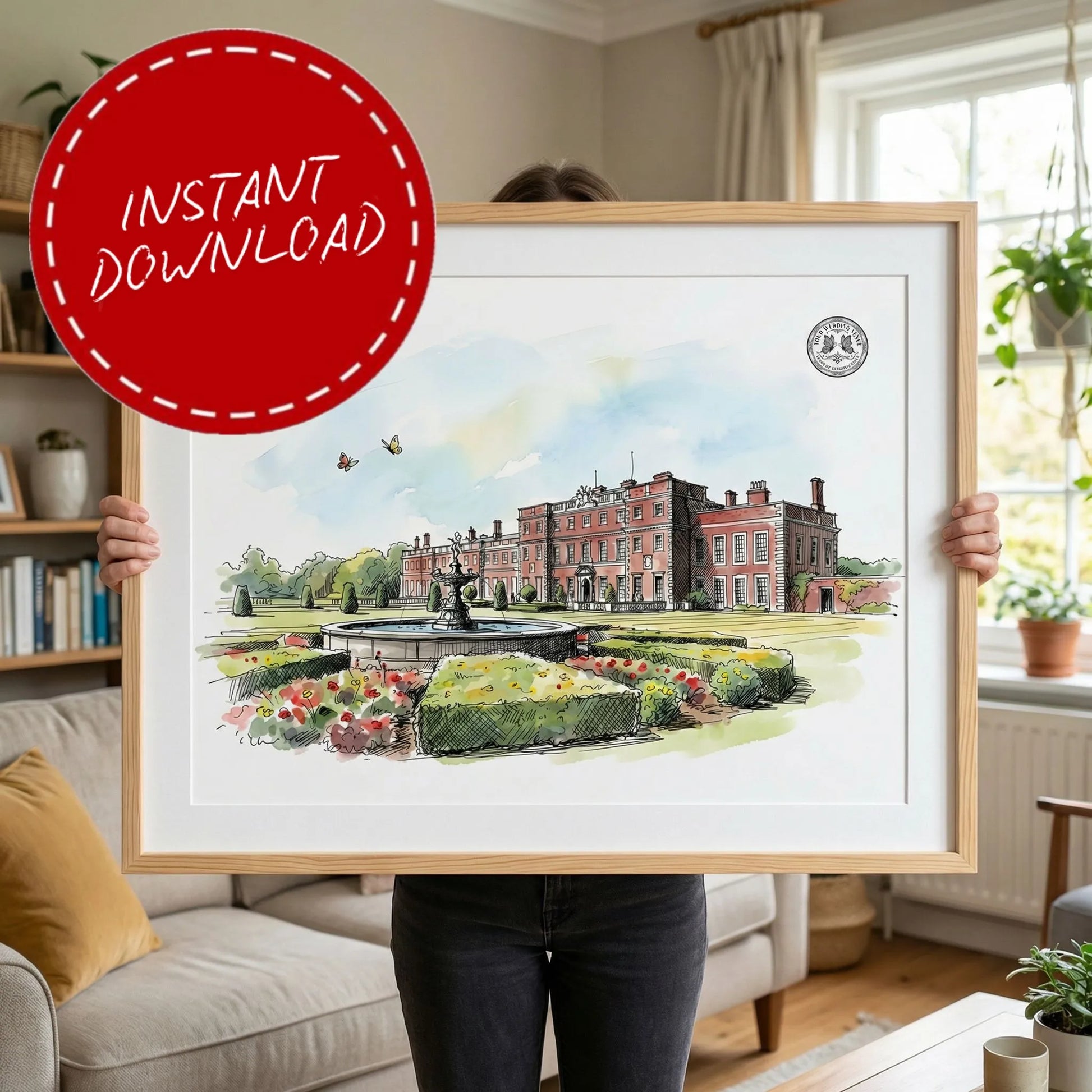 Knowsley Hall – Wedding Venue Illustration (Cheshire)