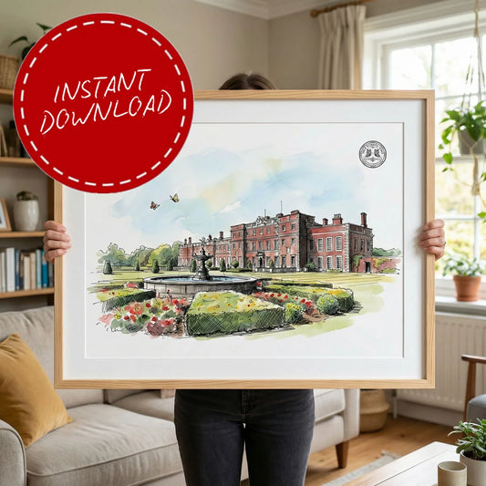 Knowsley Hall – Wedding Venue Illustration (Cheshire)