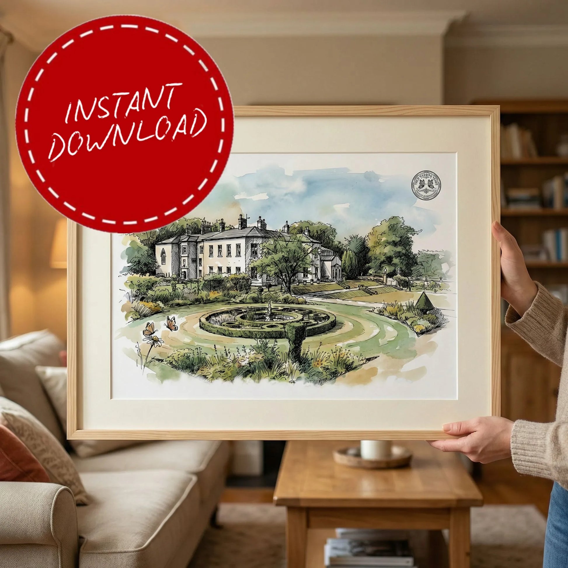 Lartington Hall – Wedding Venue Illustration (Barnard Castle)