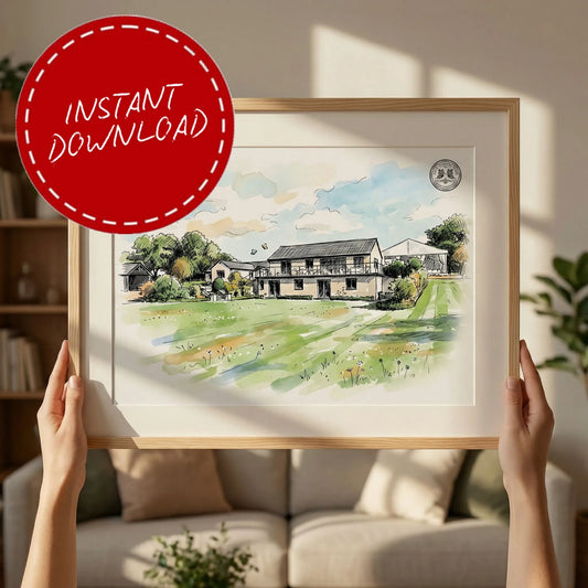 Manor Hill House – Wedding Venue Illustration