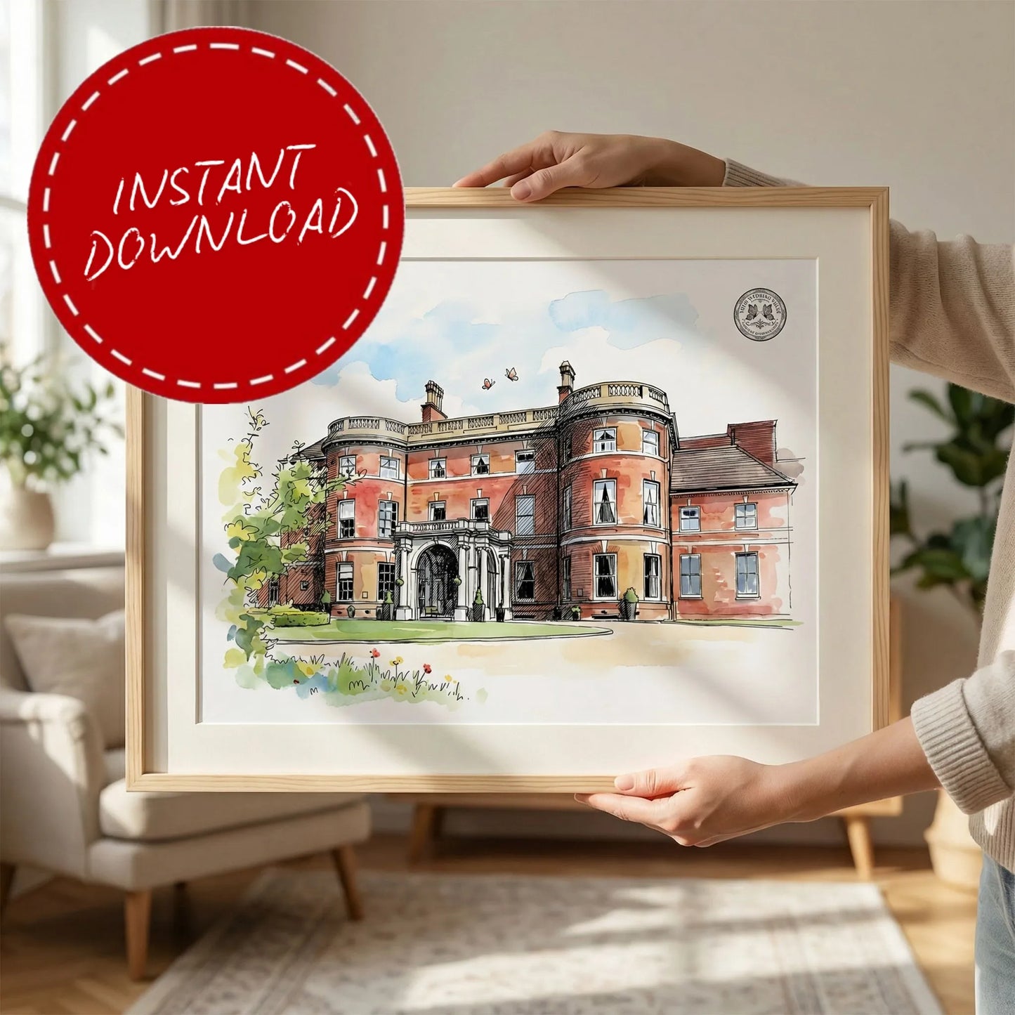 Oakley Hall – Wedding Venue Illustration