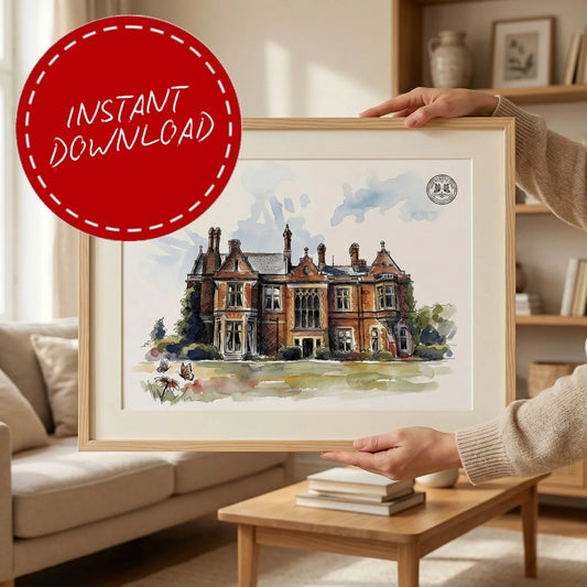 Rockliffe Hall – Wedding Venue Illustration (Hurworth-on-Tees)