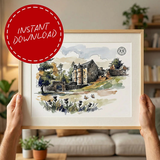 Rowallan Castle – Wedding Venue Illustration (Ayrshire)