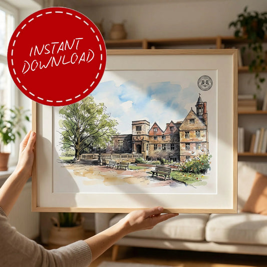 Rufford Mill – Wedding Venue Illustration (Rufford Country Park