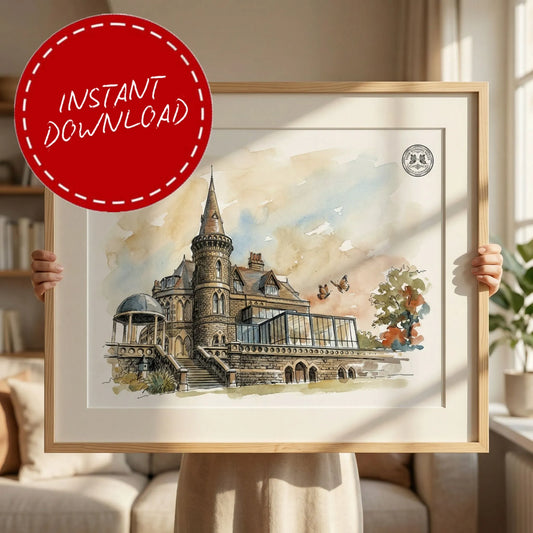 Rushpool Hall – Wedding Venue Illustration (North Yorkshire)
