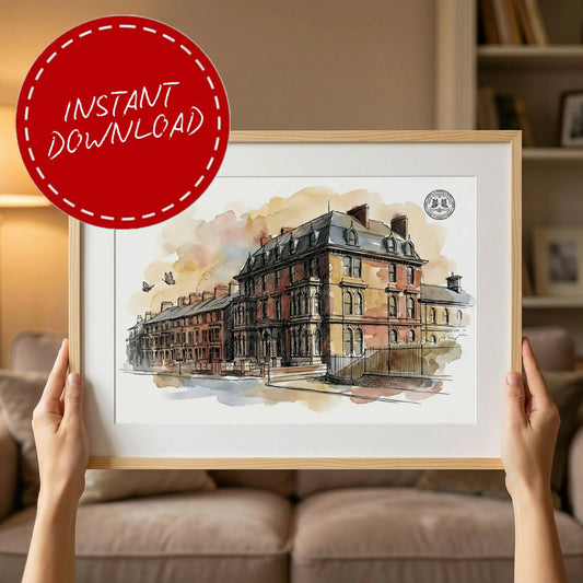 The Grand Hotel – Wedding Venue Illustration (Tynemouth)