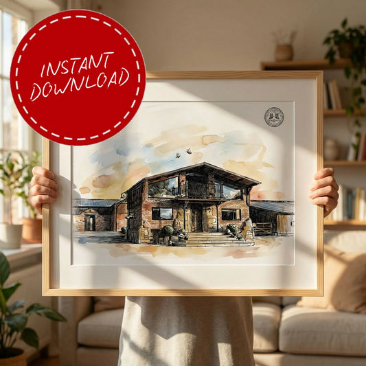 The Willow Marsh Farm – Wedding Venue Illustration