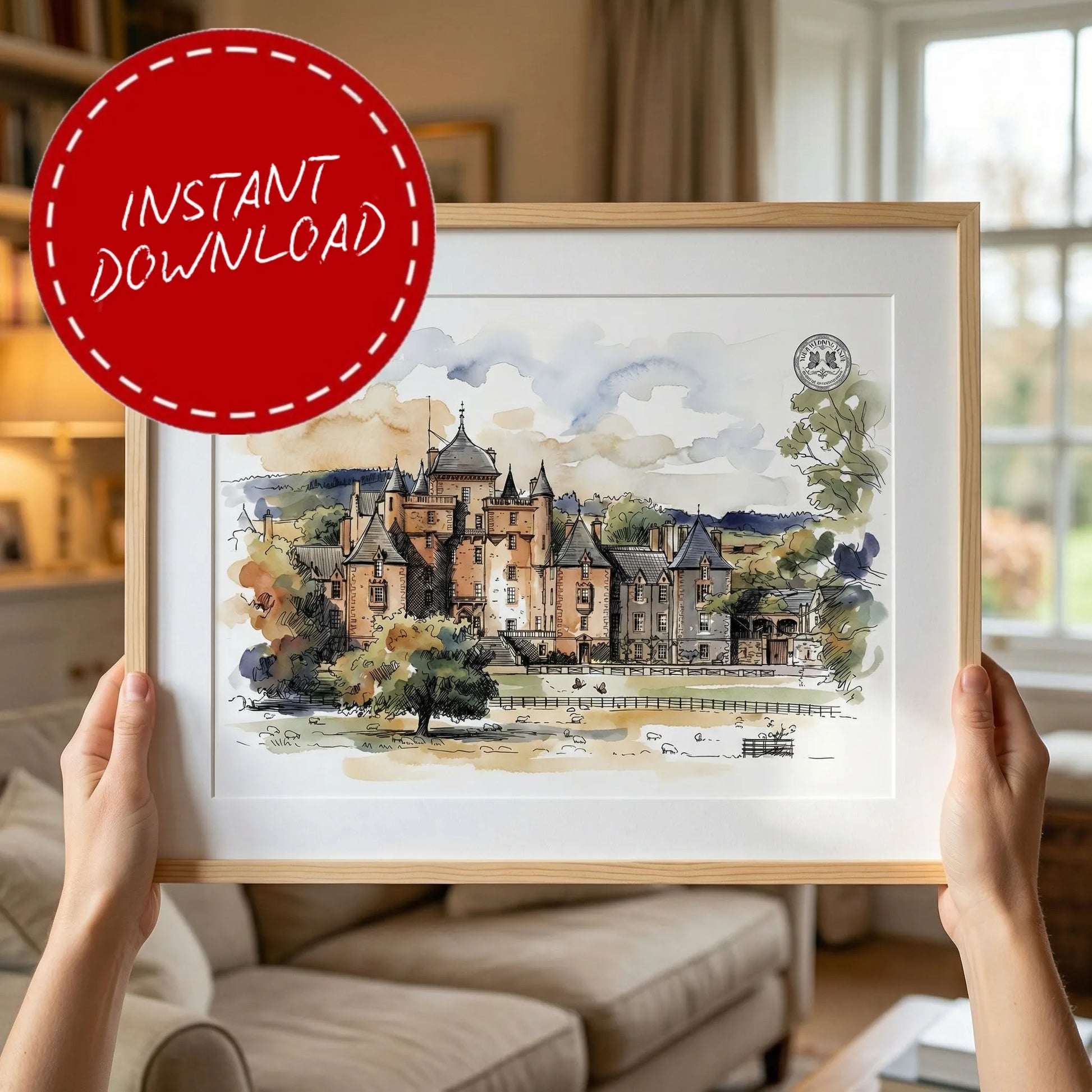 Thirlestane Castle – Wedding Venue Illustration (Scottish Borders)