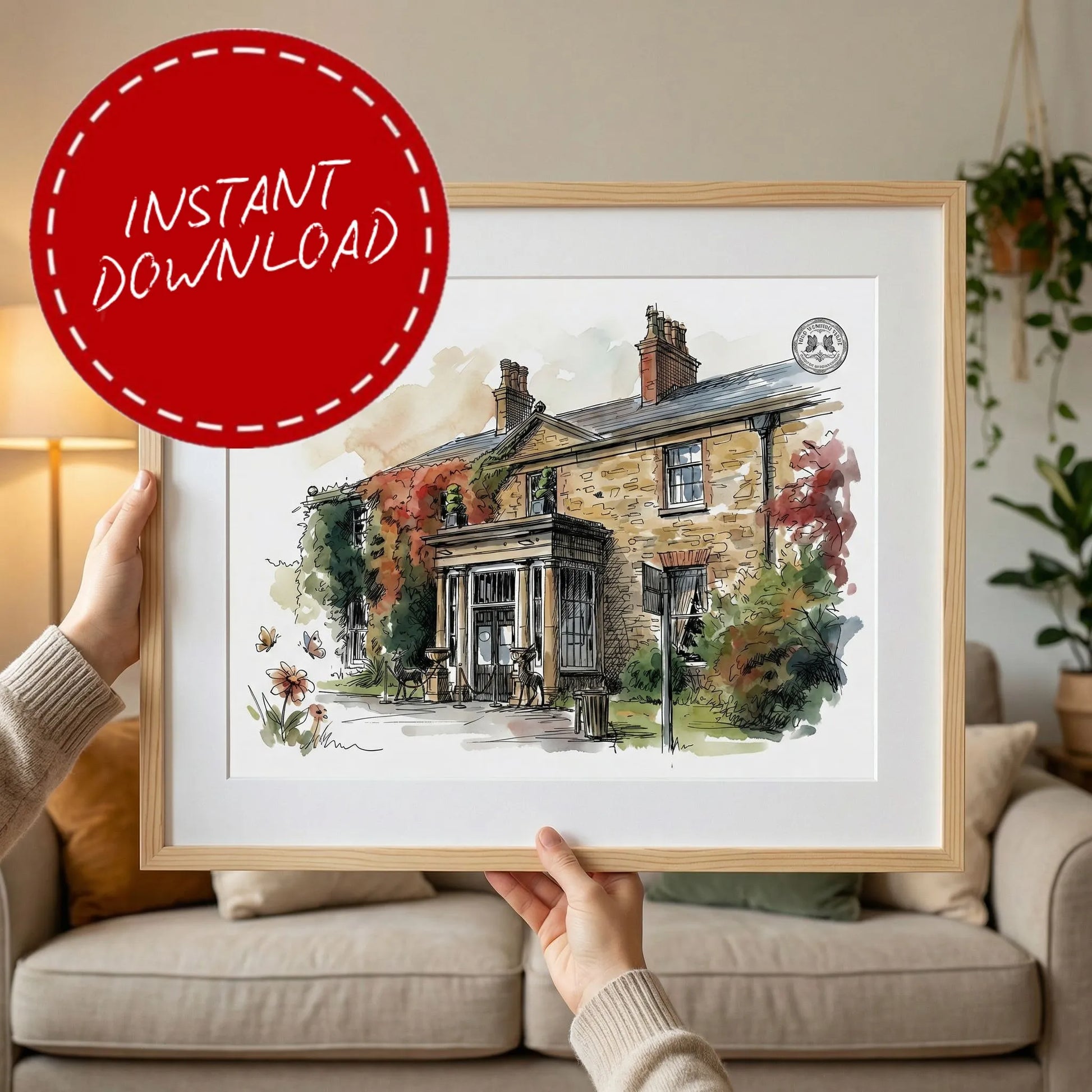 Whitworth Hall – Wedding Venue Illustration (Spennymoor)