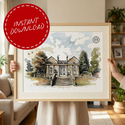 Woodhill Hall – Wedding Venue Illustration (Otterburn)